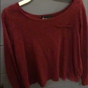 Lane Bryant burgundy sweater